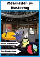 Vorschau - Arbeitsblätter - Mehrheiten im Bundestag: Absolute, relative, einfache und qualifizierte Mehrheiten - Deckblatt