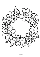 Vorschau - Mal- und Bastelvorlagen - Bastel deinen bunten Blumenkranz - Kunstidee im Frühling - Seite 3