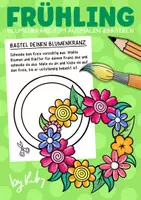 Vorschau - Mal- und Bastelvorlagen - Bastel deinen bunten Blumenkranz - Kunstidee im Frühling - Deckblatt