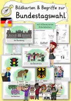 Vorschau - Arbeitsblätter - Bildkarten & Begriffe zur Bundestagswahl #demokratiestärken - Deckblatt