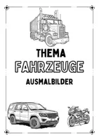 Vorschau - Arbeitsblätter - Ausmalbilder zum Thema Fahrzeuge - Deckblatt