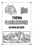 Vorschau - Mal- und Bastelvorlagen - Ausmalbilder zum Thema Fahrzeuge und Verkehr - Deckblatt