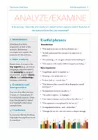 Vorschau - Merkblätter - Operator Analyze & Examine: Arbeitsblatt mit Struktur und Sprachhilfen - Deckblatt