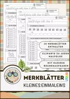 Vorschau - Arbeitsblätter - Merkblätter: Das kleine Einmaleins | Malfolgen - Deckblatt