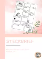 Vorschau - Arbeitsblätter - Steckbrief "Ein paar Dinge über mich" - Deckblatt