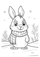 Vorschau - Mal- und Bastelvorlagen - Ausmalbilder Tiere im Winter Wald für Kinder Bilder ausmalen Fensterbild - Seite 3