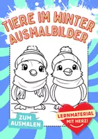 Vorschau - Mal- und Bastelvorlagen - Tiere im Winter Ausmalbild Bilder mit Tieren für Kinder zum Ausmalen - Deckblatt