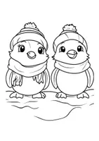 Vorschau - Mal- und Bastelvorlagen - Tiere im Winter Ausmalbild Bilder mit Tieren für Kinder zum Ausmalen - Seite 2