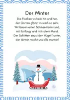 Vorschau - Arbeitsblätter - 4 Jahreszeiten Gedichte: Frühling, Sommer, Herbst, Winter ab 1.Kl - Seite 1