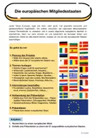 Vorschau - Arbeitsblätter - Die europäischen Mitgliedsstaaten - Seite 1