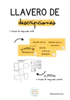 Vista previa - Hojas de trabajo - LLAVERO DE DESCRIPCIONES Y HOJA DE TRABAJO - Portada