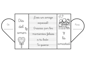 Vista previa - Manualidades / Dibujos para colorear - Día del amor y la amistad - página 1