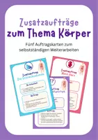 Vorschau - Arbeitsblätter - Zusatzaufträge zum Thema Körper, Karten, direkt einsetzbar - Deckblatt