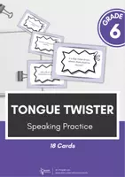 Vorschau - Arbeitsblätter - Tongue Twister (16 cards - Grade 6): Speaking Practice - Deckblatt
