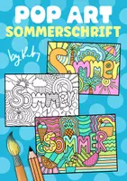 Vorschau - Mal- und Bastelvorlagen - Pop Art “Sommerschrift” zum Weiter und Ausmalen ☀️ Kunst im Sommer - Deckblatt
