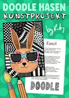 Vorschau - Arbeitsblätter - Doodle Osterhasen - Kunstprojekt für Ostern - Deckblatt