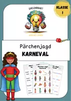 Vorschau - Spiele - Lesespiel "Pärchenjagd - Karneval" - Deckblatt