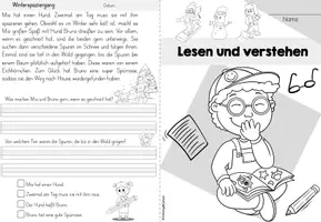 Vorschau - Arbeitsblätter - Leseverstehen | Winter - Seite 1