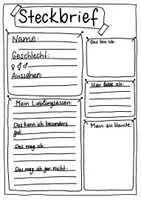 Vorschau - Arbeitsblätter - Steckbrief - Deckblatt