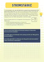 Vorschau - Arbeitsblätter - Elektrische Stromstärke - Arbeitsblatt mit Lösungen - Seite 1