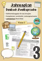 Vorschau - Lehrpläne/Lehrermaterial - Jahresplan/ Stoffverteilungsplan: Deutsch als Zweitsprache/ DaZ (Klasse 3, Bayern) - Deckblatt