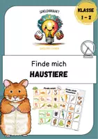 Vorschau - Spiele - Spiel "Finde mich" - "Haustiere" Beschreiben - Deckblatt