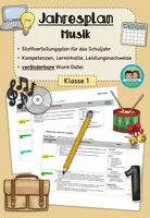 Vorschau - Lehrpläne/Lehrermaterial - Jahresplan/ Stoffverteilungsplan: Musik (Klasse 1, Bayern) - Deckblatt