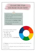 Vorschau - Arbeitsblätter - Farben mischen - Farbkreis spielerisch kennenlernen - Deckblatt