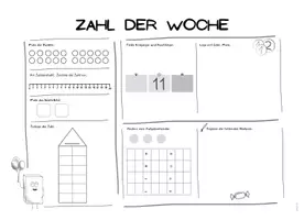 Vorschau - Unterrichtsreihen - Zahl der Woche für den Zahlenraum 20 - Seite 1