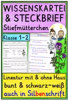 Vorschau - Arbeitsblätter - Stiefmütterchen – Wissenskartei & Steckbrief Frühblüher - Deckblatt