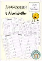 Vorschau - Arbeitsblätter - Anfangssilben / Anlautsilben lesen und schreiben Arbeitsblätter - Deckblatt