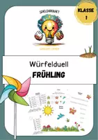 Vorschau - Spiele - Lesespiel "Würfelduell - Frühling" - Deckblatt