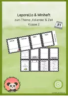 Vorschau - Arbeitsblätter - Leporello & Miniheft zum Thema "Kalender/ Zeit" in der Grundschule Klasse 2 - Deckblatt