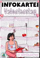 Vorschau - Stationenlernen - Infokartei / Wissenskartei "Valentinstag" Deutsch / DaZ / Ethik / Sachunterricht - Deckblatt