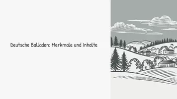 Vorschau - Fördermaterial/Inklusion - Präsentation: Deutsche Balladen – Merkmale und Inhalte als PDF und PowerPoint-Datei - Deckblatt