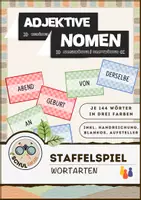 Vorschau - Spiele - Wortarten Staffellauf | bewegter Unterricht - Deckblatt