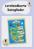 Vorschau - Arbeitsblätter - Lernlandkarte Satzglieder - Deckblatt