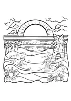 Vorschau - Arbeitsblätter - Strandferien Kunst Ferien Fensterbilder Mandala Bilder ausmalen - Seite 3