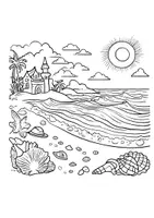 Vorschau - Arbeitsblätter - Strand Ferien Ausmalbilder Kunst Kinder Meer Fensterbilder Mandala Bilder ausmalen - Seite 3