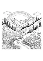 Vorschau - Mal- und Bastelvorlagen - Wandern Ausmalbilder Kunst Urlaub Ferien Fensterbilder Mandala Bilder ausmalen - Seite 3