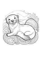 Vorschau - Arbeitsblätter - Otter Ausmalbild Fensterbilder Mandala Bilder ausmalen - Seite 2