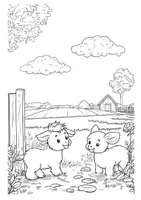 Vorschau - Arbeitsblätter - Tiere auf dem Bauernhof Ausmalbilder Fensterbilder Mandala Bild ausmalen - Seite 2