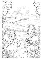 Vorschau - Arbeitsblätter - Tiere auf dem Bauernhof Ausmalbilder Fensterbilder Mandala Bild ausmalen - Seite 3