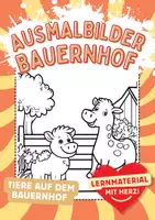 Vorschau - Arbeitsblätter - Ausmalbilder Tiere auf dem Bauernhof Fensterbilder Mandala Bilder ausmalen - Deckblatt