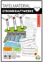 Vorschau - Arbeitsblätter - Stromkraftwerke - Strom - erneuerbare und nichterneuerbare Energie - Deckblatt