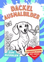 Vorschau - Arbeitsblätter - Dackel Ausmalbilder Fensterbilder Hunde Bild ausmalen - Deckblatt