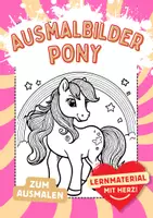 Vorschau - Arbeitsblätter - Ausmalbilder Pony Materialpaket - Deckblatt