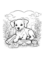 Vorschau - Arbeitsblätter - Ausmalbilder Hunde - Seite 2