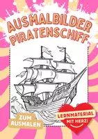 Vorschau - Arbeitsblätter - Piratenschiff Ausmalbilder Fensterbilder Mandala Bilder ausmalen - Deckblatt