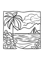 Vorschau - Arbeitsblätter - Strand Ferien Ausmalbilder Fensterbilder Mandala Bilder ausmalen - Seite 3